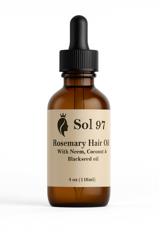 Sol 97 Rosemary Hair Oil with Neem, Coconut, Blackseed Oil.